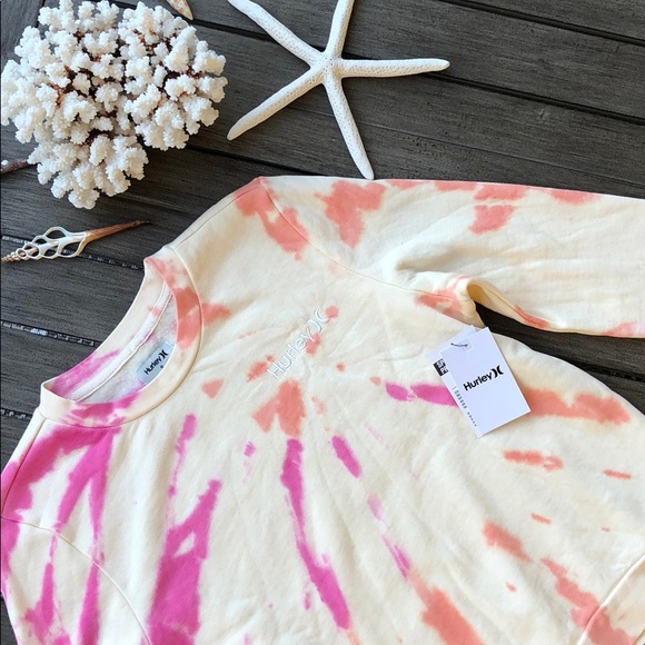 🌴🌼HURLEY- TIE DYE SWEATSHIRT🌼🌴 - Picture 4 of 11